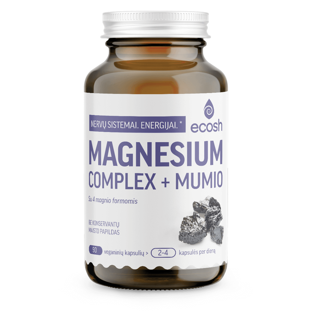 Ecosh Magnesium Complex + Mumio, 90 kapsulių | Simitri.lt